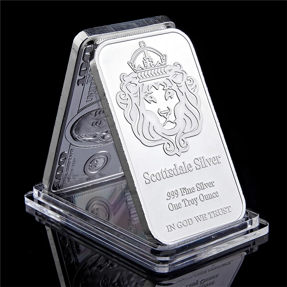 Scottsdale Silver 999 Fine Silvers One Troy Ounce 1 Bars Bullion (Decoration)