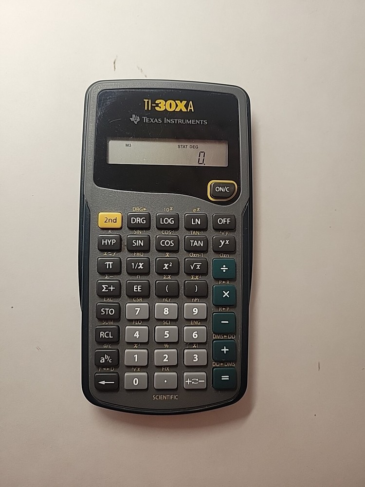 Texas Instruments TI-30Xa Scientific Calculator with slide case Tested