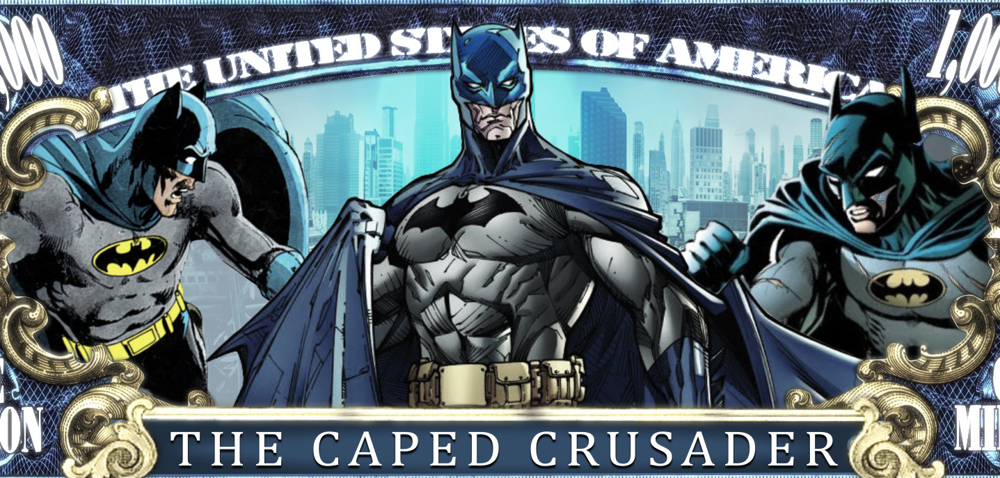 Batman Million Dollar Bill Play Funny Money Novelty Note with FREE SLEEVE