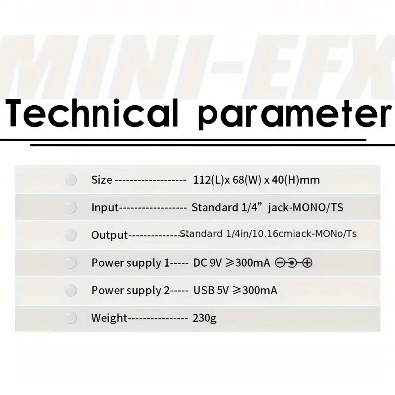 M-VAVE Electric Effects Pedals Overload Distortion Effector