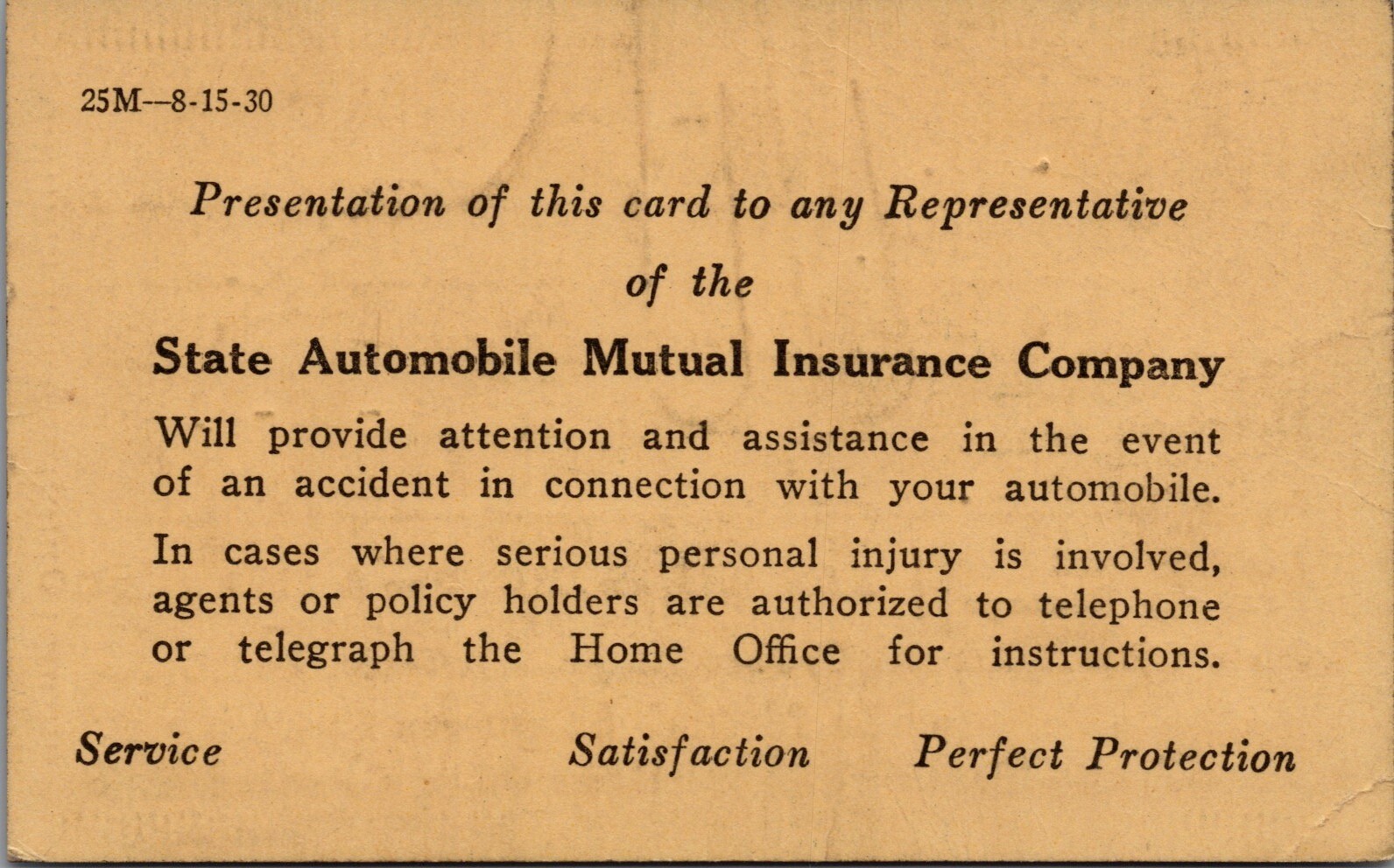1931 London, Ohio M.B. Cannon (Cigars) Car Insurance & Registration Certificate