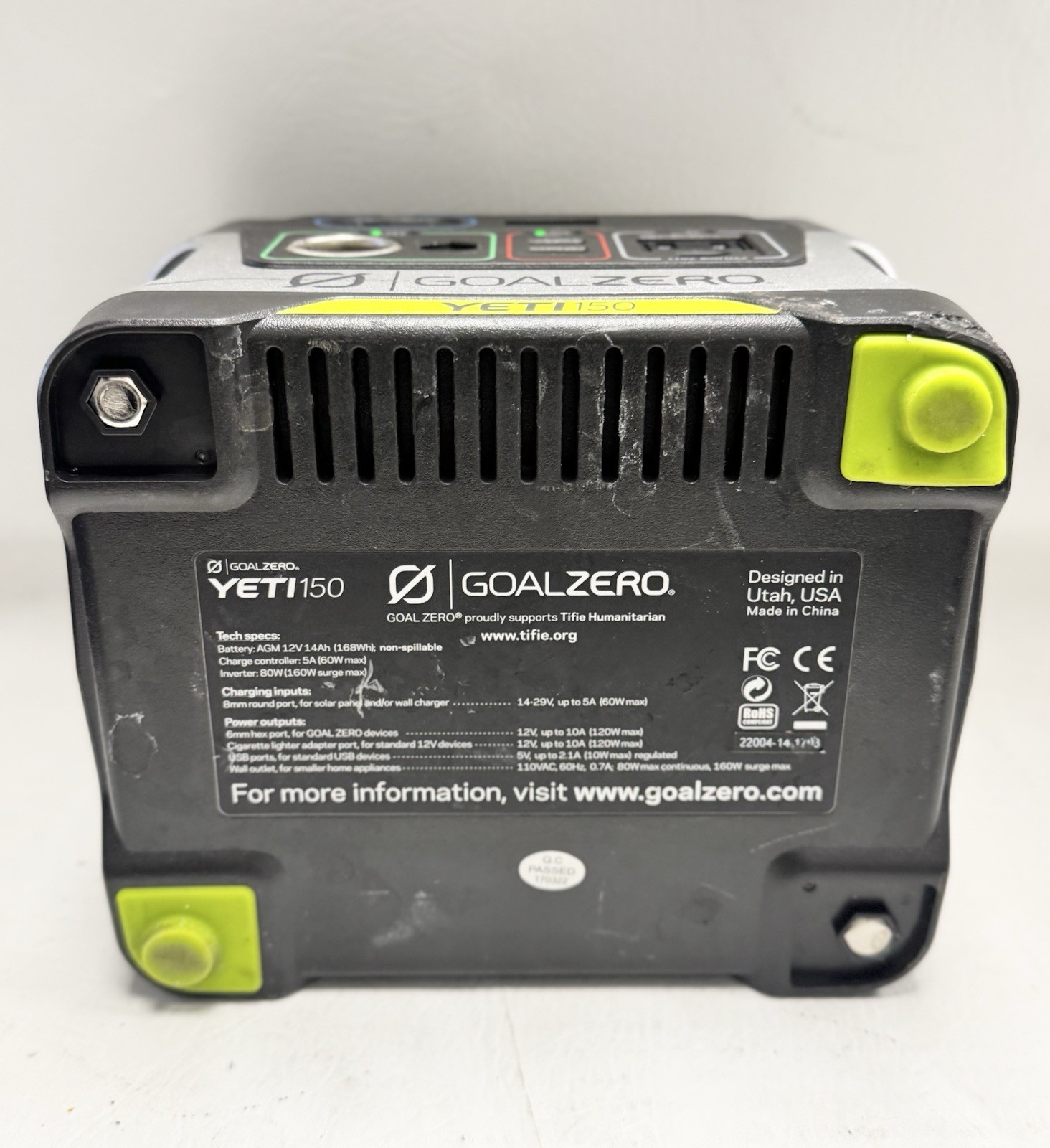Goal Zero Yeti 150 Portable Power Station *Battery Inside*