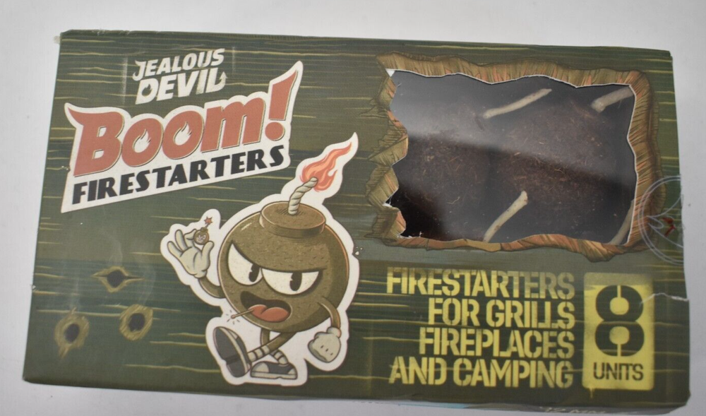 Jealous Devil Boom! Firestarters For Grills/Fireplaces/Camping 8 Pack Set