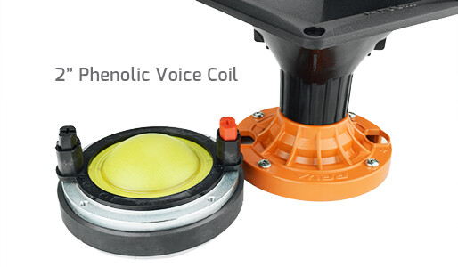 4x PRV Audio WG270Ph Compact Phenolic 2" VC Compression Driver + Horn 600 Watts