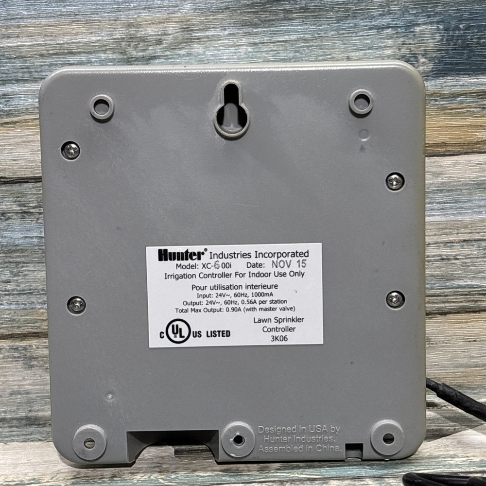 Hunter X-Core 6-Station Zone XC600i Sprinkler Irrigation Timer Controller Indoor