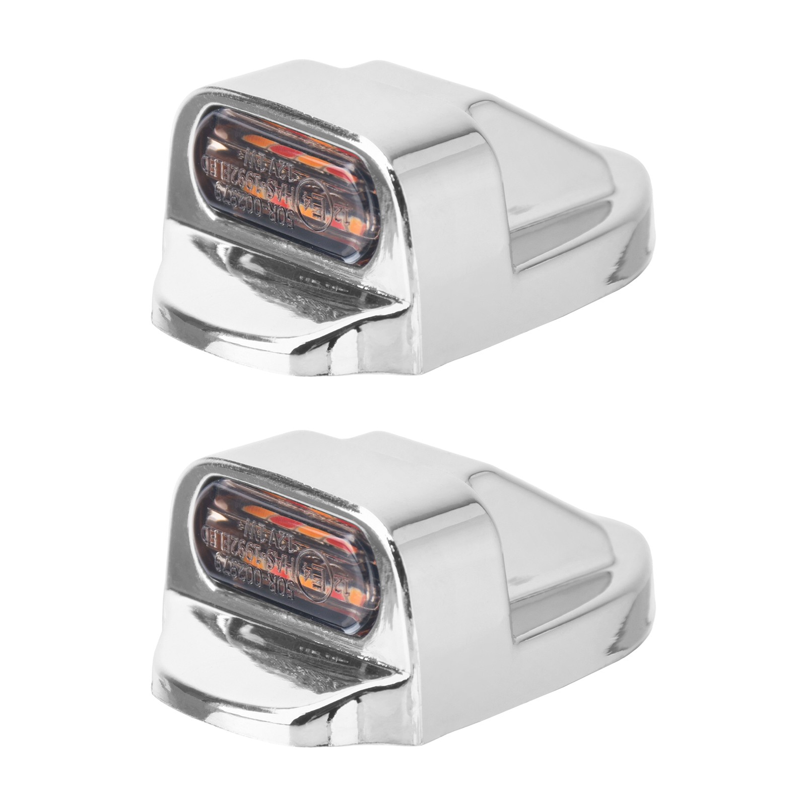 Chrome Rear Fender Strut Turn Signals LED Light For Harley Softail FXSTB 2000-25