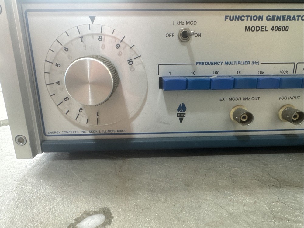 ENERGY CONCEPTS INC. ECI MODEL 40600 FUNCTION GENERATOR