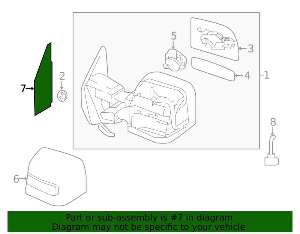 Genuine Titan Right Inner Mirror Corner Cover 80292-EZ00A