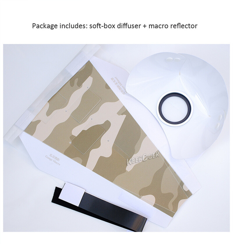 Macro Photography Reflector Cover Soft Box Diffuser For Flash Lamp Flashlight