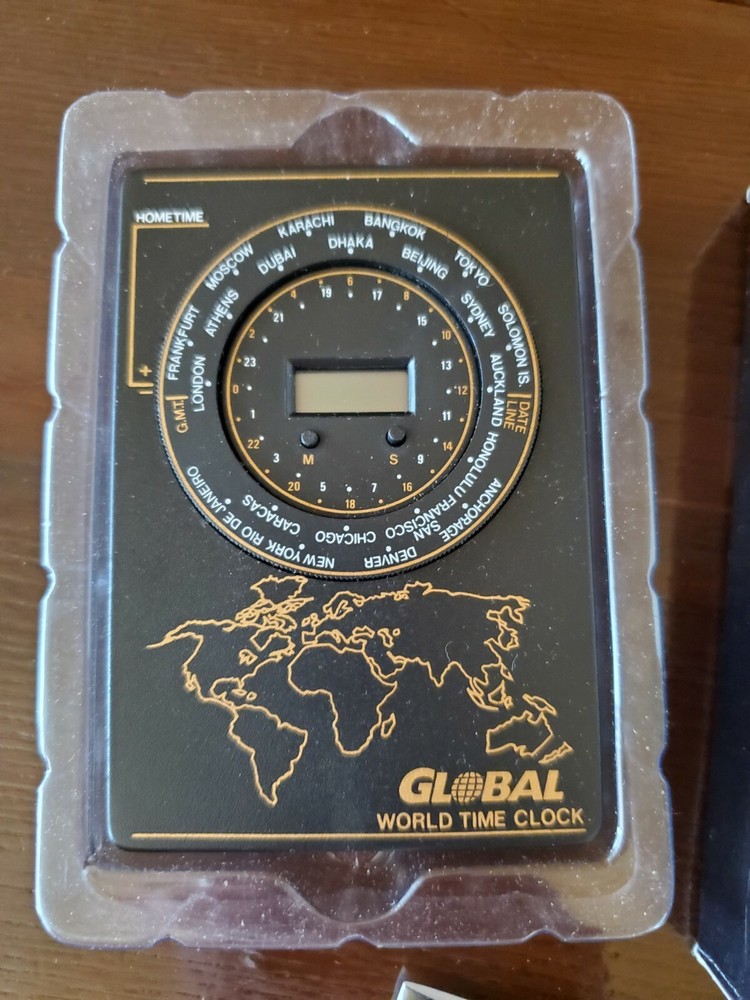 Vintage Global World Time Clock w Box & Instructions SP13342
