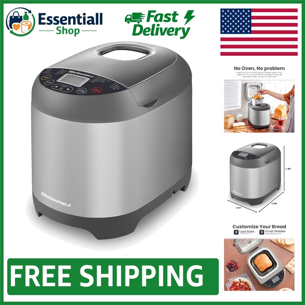 Luxury Programmable Bread Maker: 3 Sizes, 19 Functions, Perfect Bread Every Time