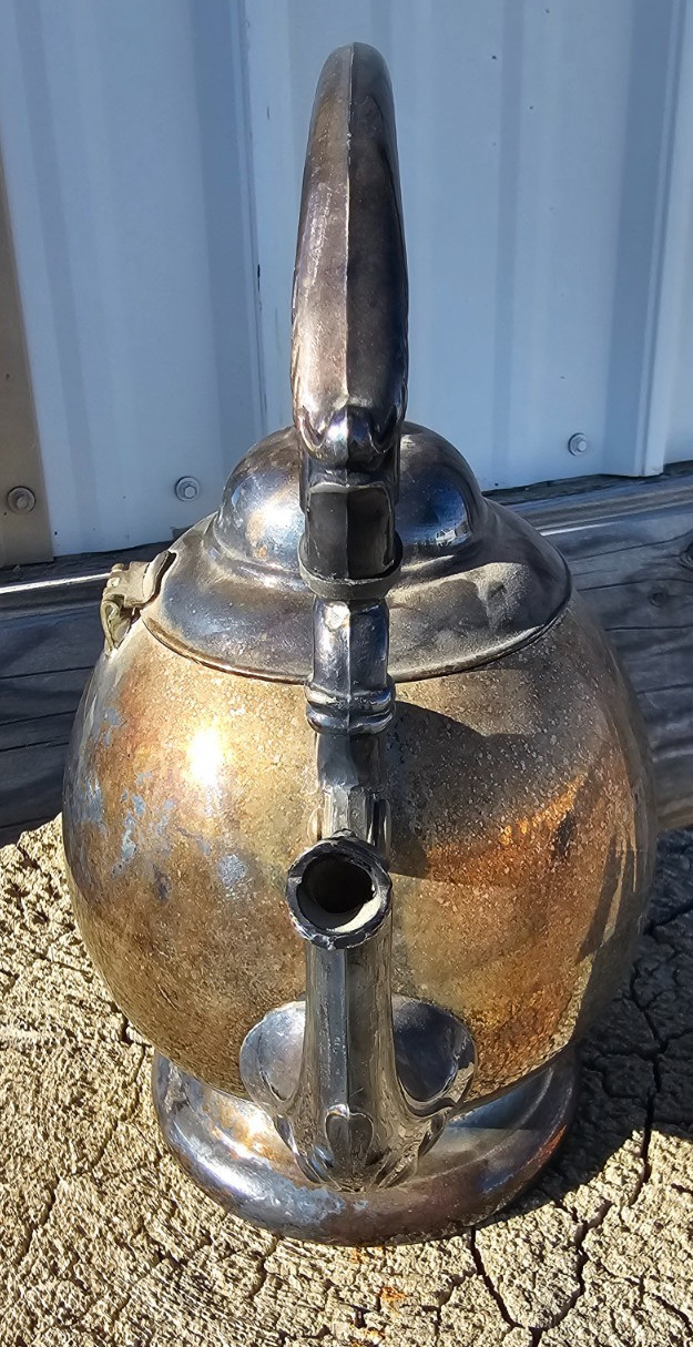 Vintage 1979 Silver Plate Trophy Teapot Kentucky State Fair Equitation