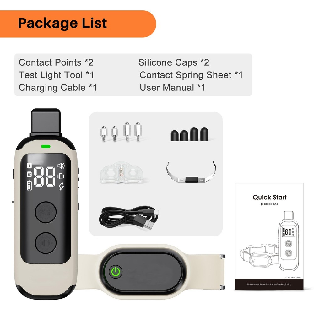 Dog Training Collar, 3 Training Modes,Lightweight Remote Training Collar, Sui...