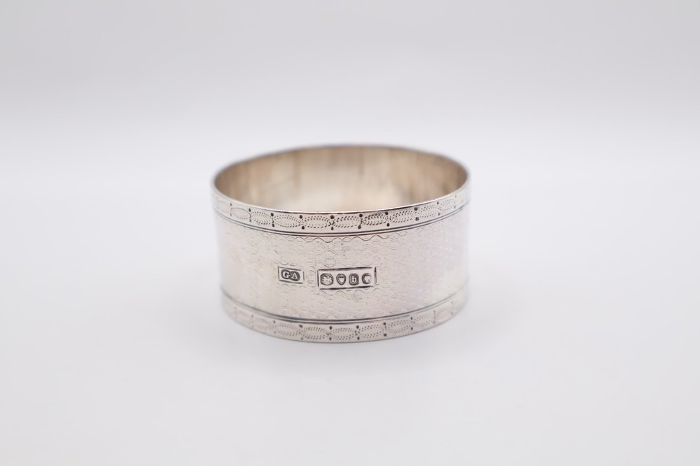 Antique Solid Silver Napkin Ring Hallmarked London 1863