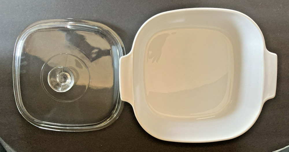 VTGCorning Ware Shadow Iris 5L Casserole Dish A-5-B w/ Pyrex Lid A-12-C EUC