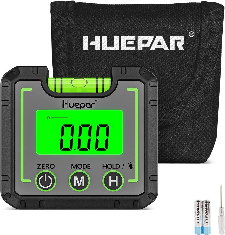 Compact Inclinometer with Backlit Display & Hold Function for Easy Measurements