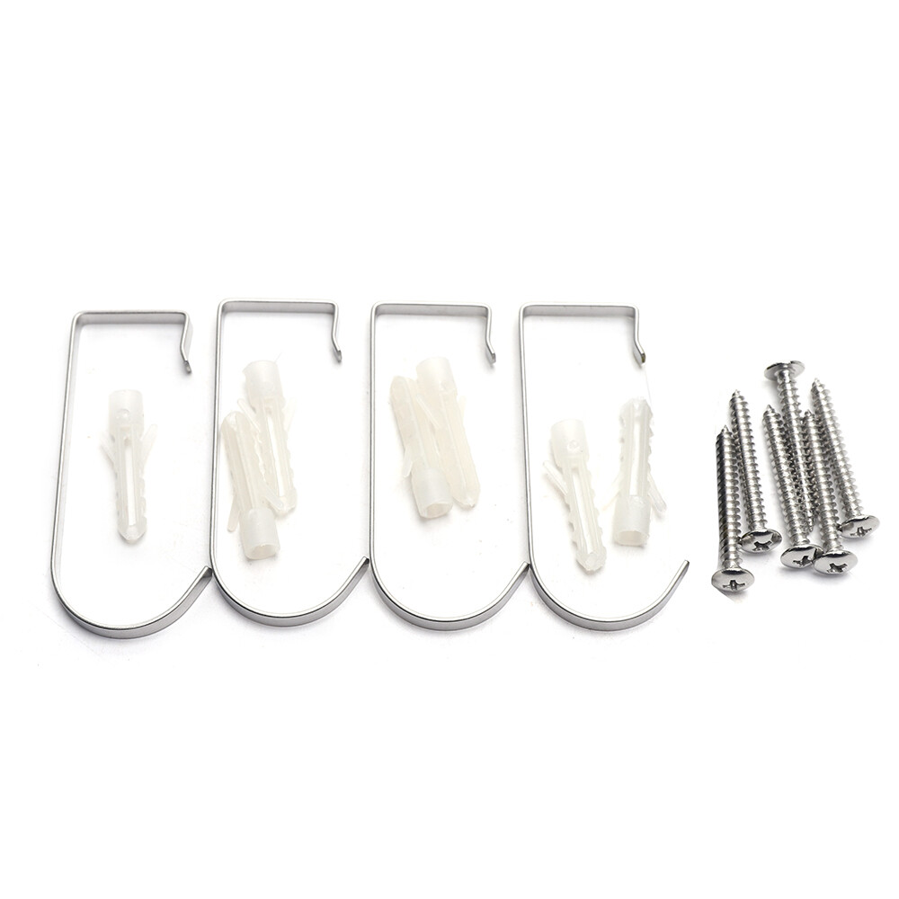 Microwave Oven Bracket Shelf Kitchen Holder Storage Rack Wall Mount with 4 Hooks