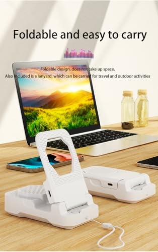 Mobile Phone Sensor Stand Bluetooth Speaker（White） white