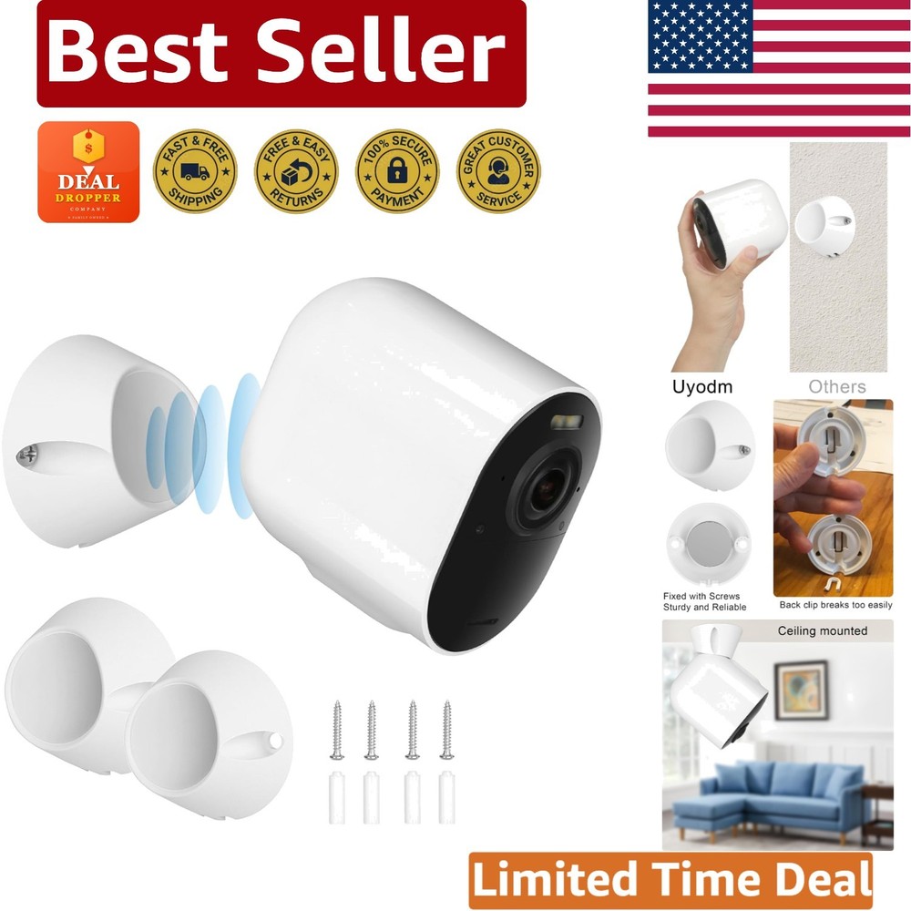 2 Pack Easy-Attach Magnetic Wall Mounts for Arlo Cameras - Maximum Stability