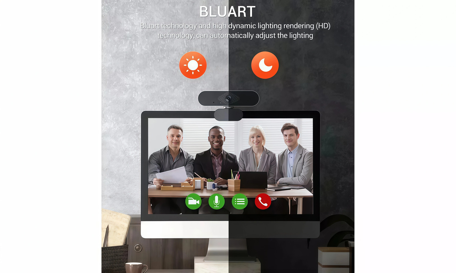 Webcam Auto Focusing Web Camera Full HD Cam Microphone For PC Laptop 1080P 1K US