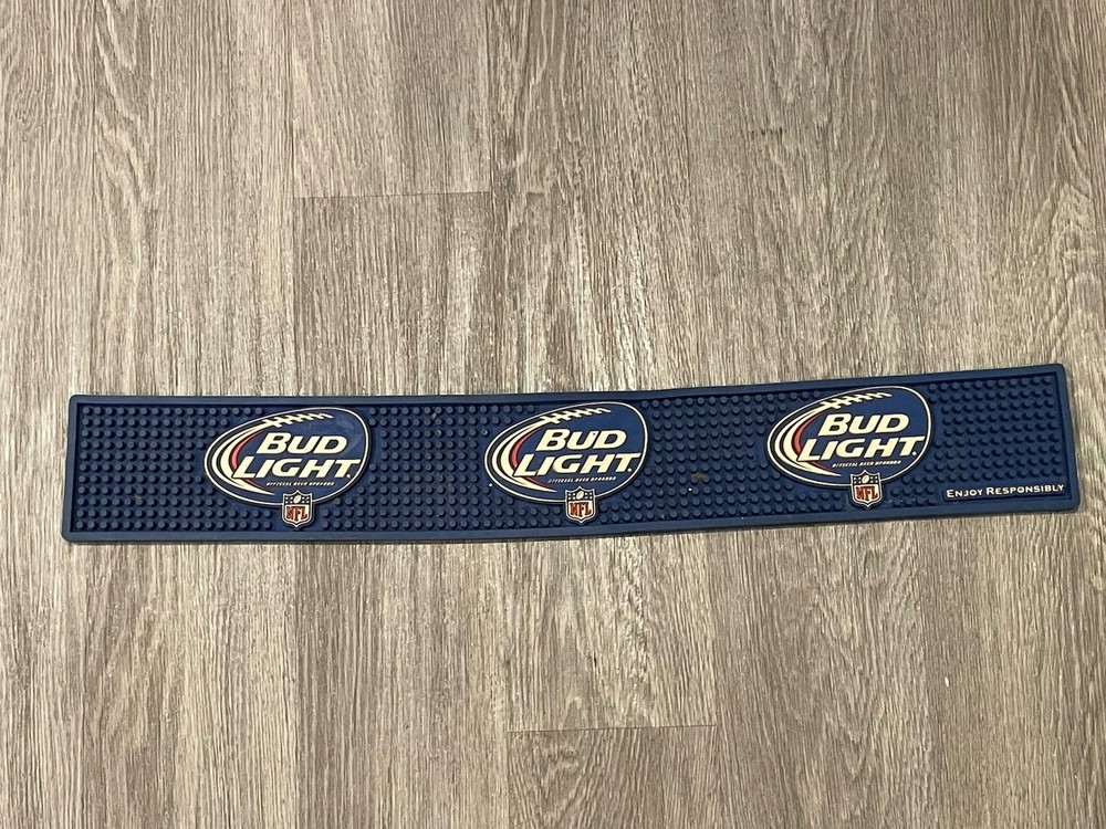 Bud Light NFL Rubber Bar Mat - Pre Owned