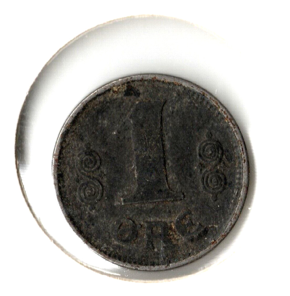 Coin Denmark 1 Øre 1918 KM812.1a