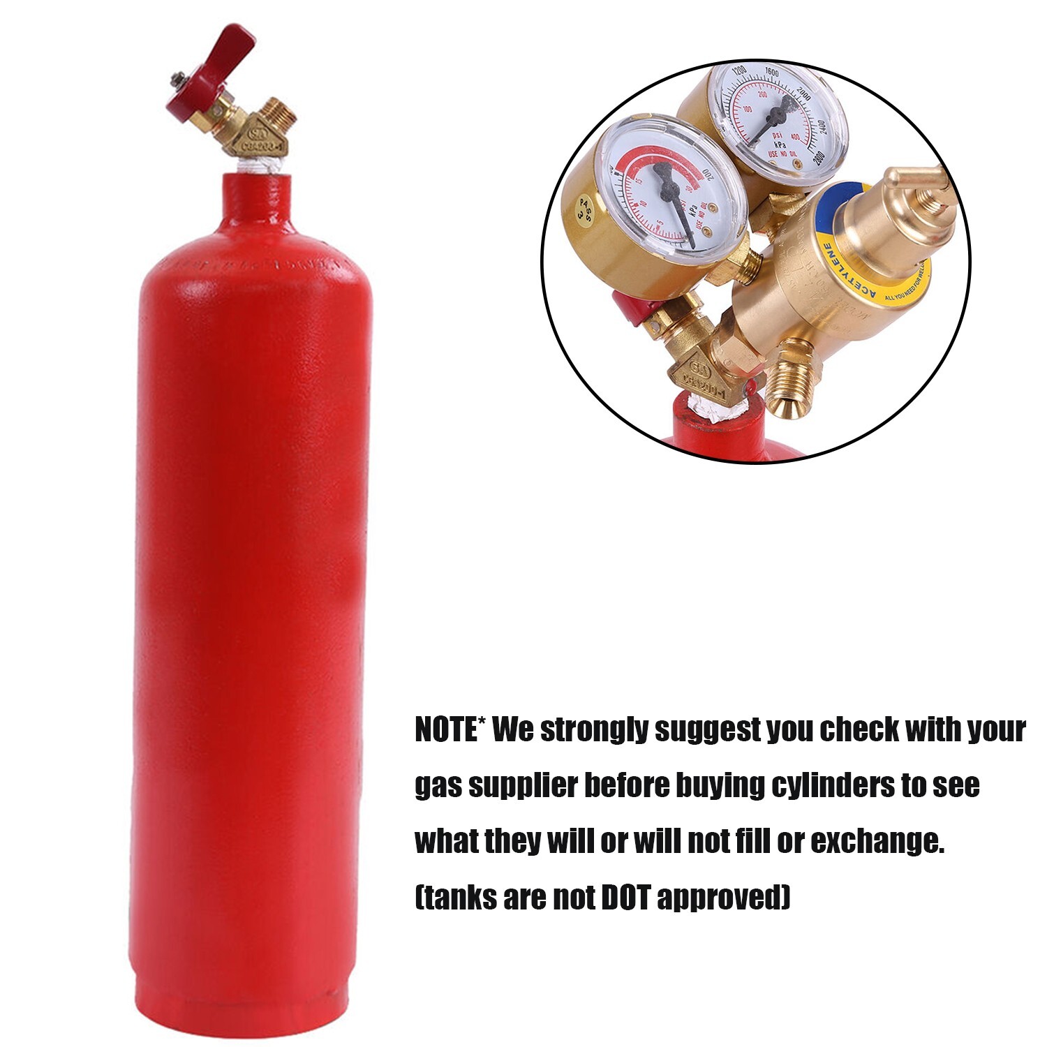 HVAC Portable Oxygen Acetylene Welding Cutting Torch Kit w/ Carrying Case & Tank