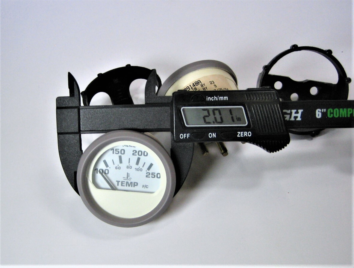 Faria GP9148A *QTY 2* NEW 2" White 100-250°F Temperature Gauge + Bracket & Bulb