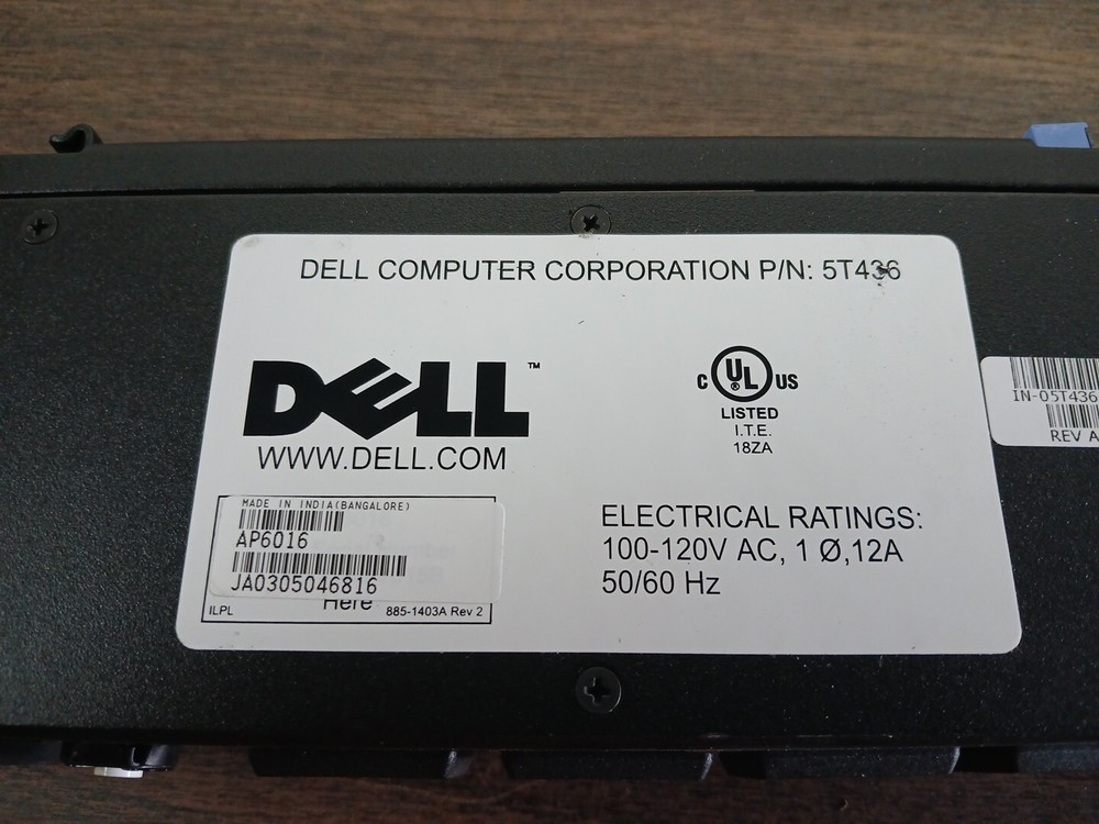 Dell 6016 Basic Rack Power Distribution Unit PDU G761N