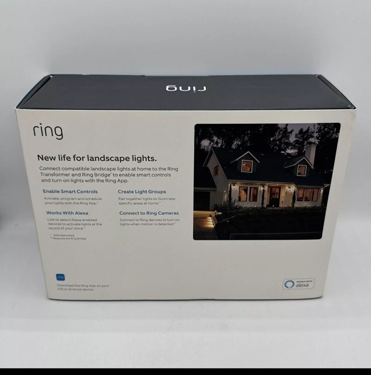 Ring Smart Lighting - Low Voltage Lighting Transformer Black Bridge Required