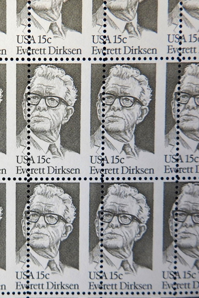 US Stamps, Scarce Misperfed Error Sheet, MNH, Scott 1874, Everett Dirksen