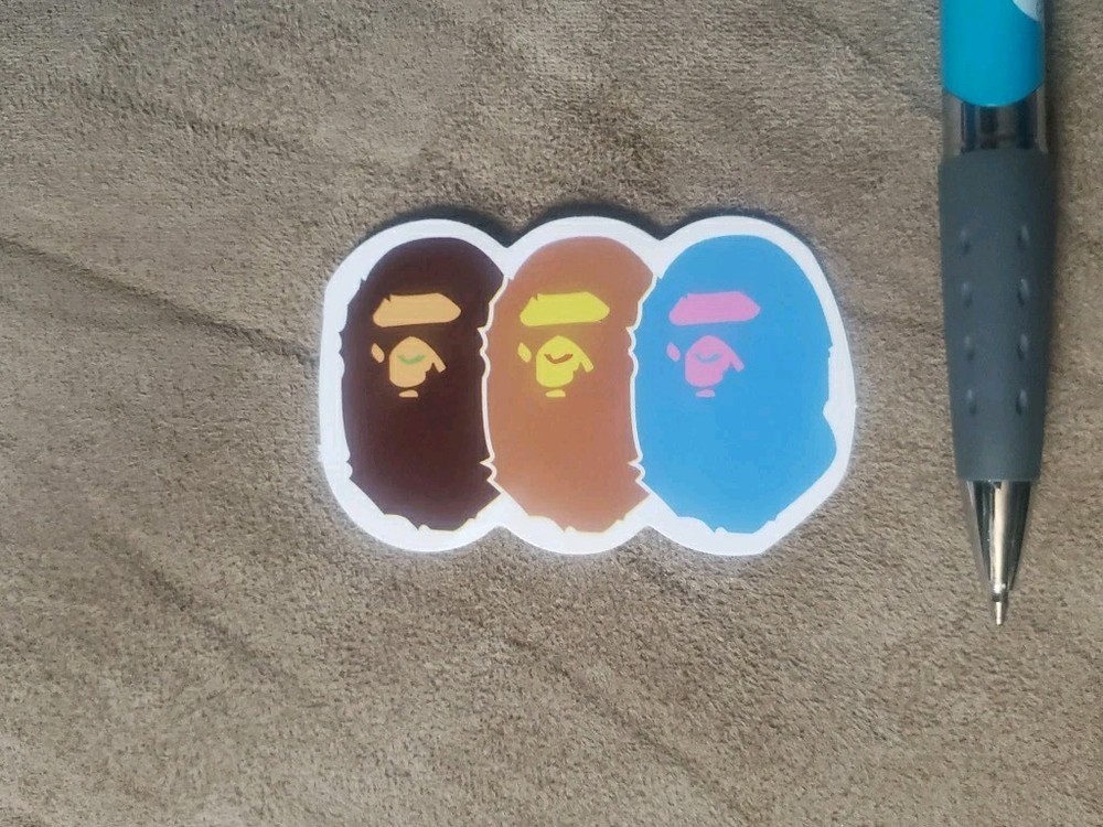 Bape Heads Sticker