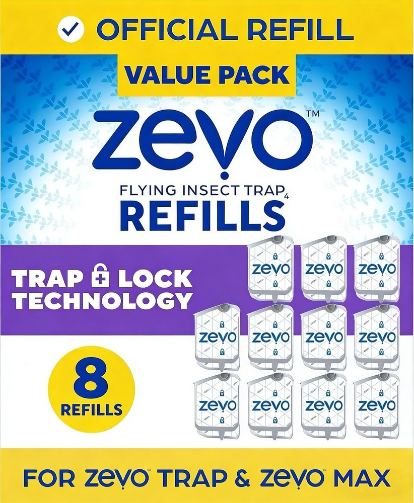 Flying insect trap replacement core - easy to use (8-piece set) special offer