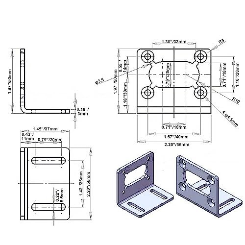 Bringsmart 370 Mounting Bracket with Screw Worm Gear Motor Single-side Bracket