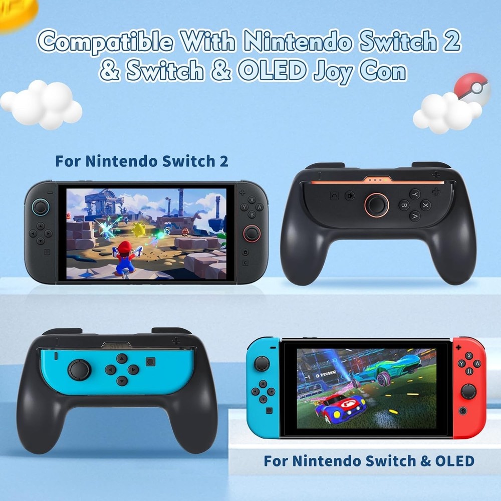 Grip kit for Nintendo Switch 2 (2025) & Nintendo Switch & Switch 2pack