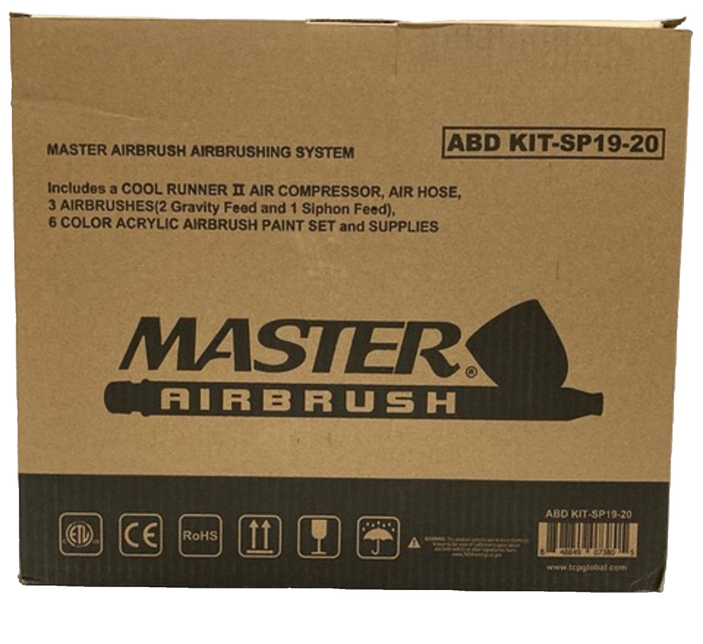 Master Airbrush KIT-SP19-20 Professional Multi-Purpose Airbrushing System
