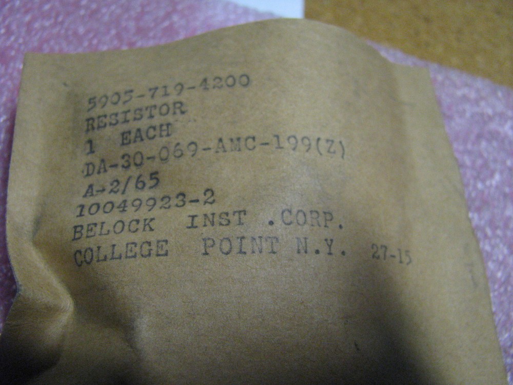 ACE ELECTRONICS VARIABLE RESISTOR # AP05-C13-501 NSN: 5905-00-719-4200