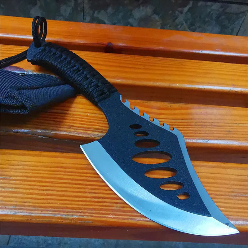 Tactical Hand Axe Camping Hatchet Survival Tomahawk Nylon Sheath Code Wrap Handl