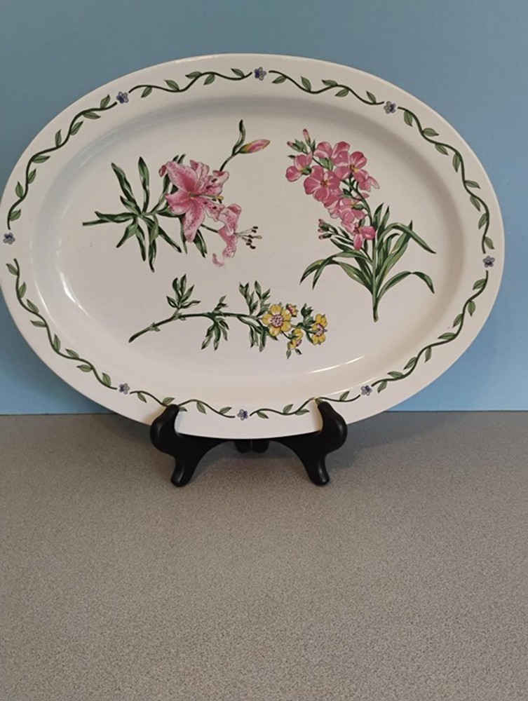 International China Floral Pattern Oval Serving Platter
