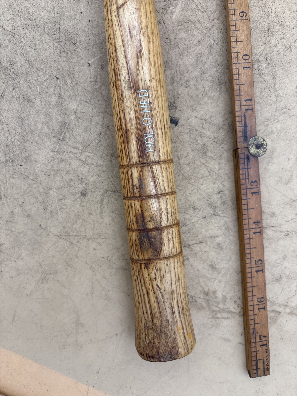 Vintage USA Brass Non-Spark Hammer 3.4 Lbs. Total Weight, #4 HOL-O-HED, SH Corp.