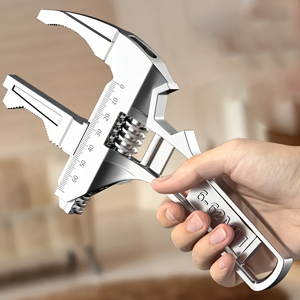 Adjustable Bathroom Wrench—Wide-Opening Design for Plumbing Repairs