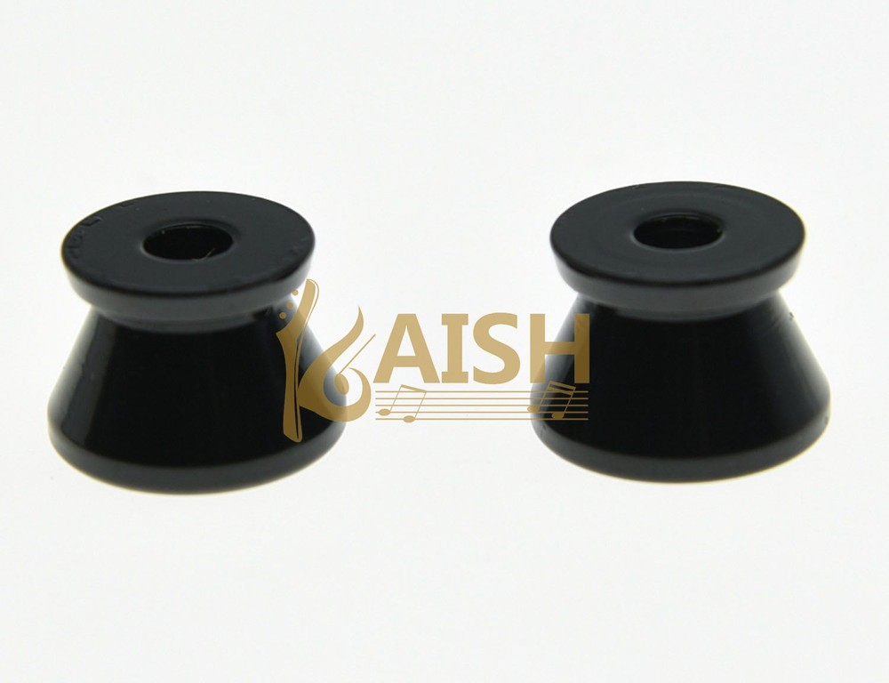 2x Guitar Strap Buttons Knobs Guitar End Pins Black