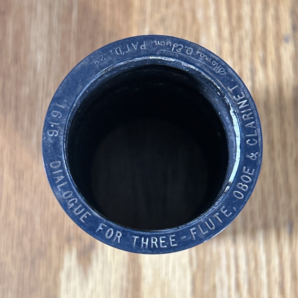 Edison Cylinder Record Dialogue For Three Flute Oboe Clarinet 1616 Untested