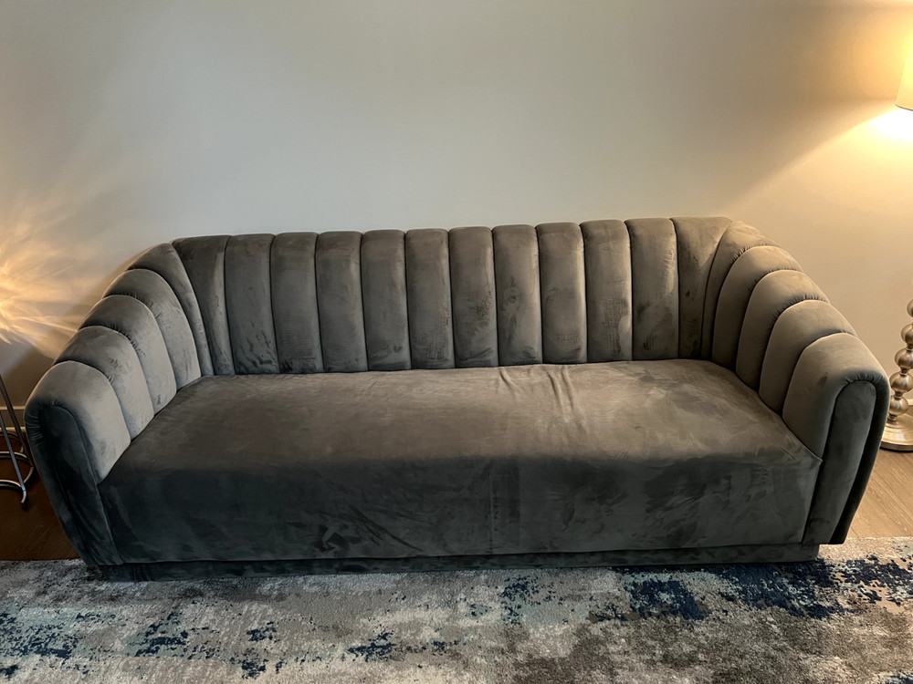 Gray velet Sofa