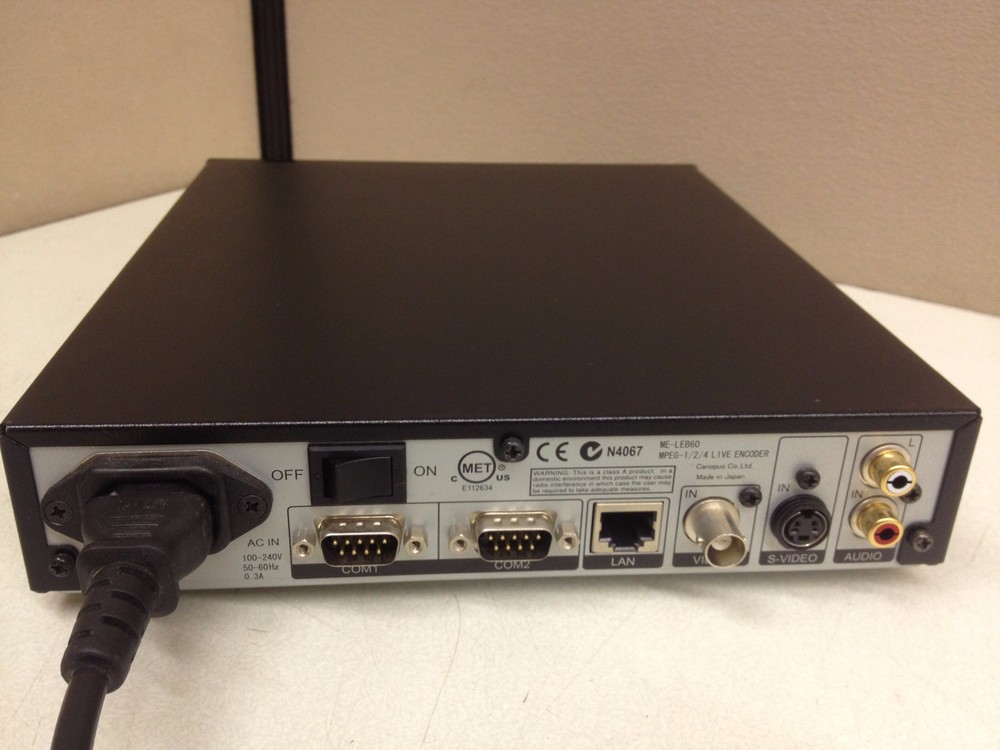 Canopus MediaEdge LEB 60 MPEG1 MPEG2 MPEG4 Live Encoder ipTV LEB60