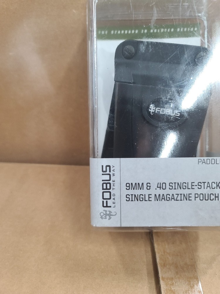 FOBUS Paddle Single Stack Magazine Pouch 9mm & .40 single Magazines, Ambi (DSS1)