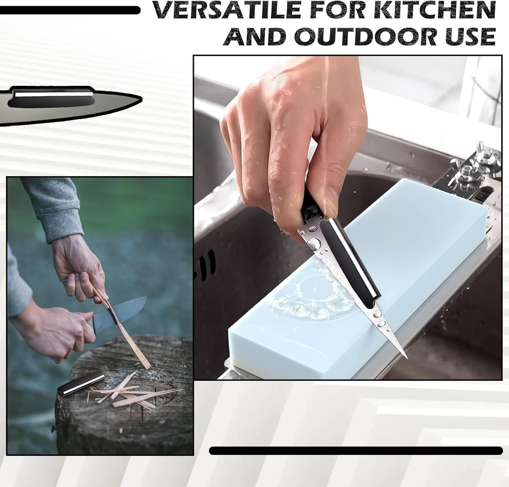 Professional Knife Sharpening Angle Guide for Whetstone – 2 Pack, Non-Slip Ceram