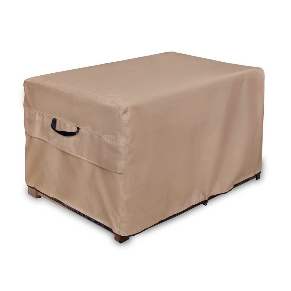 Patio Deck Box Storage Bench Cover Waterproof Outdoor Rectangular Fire Pit Table