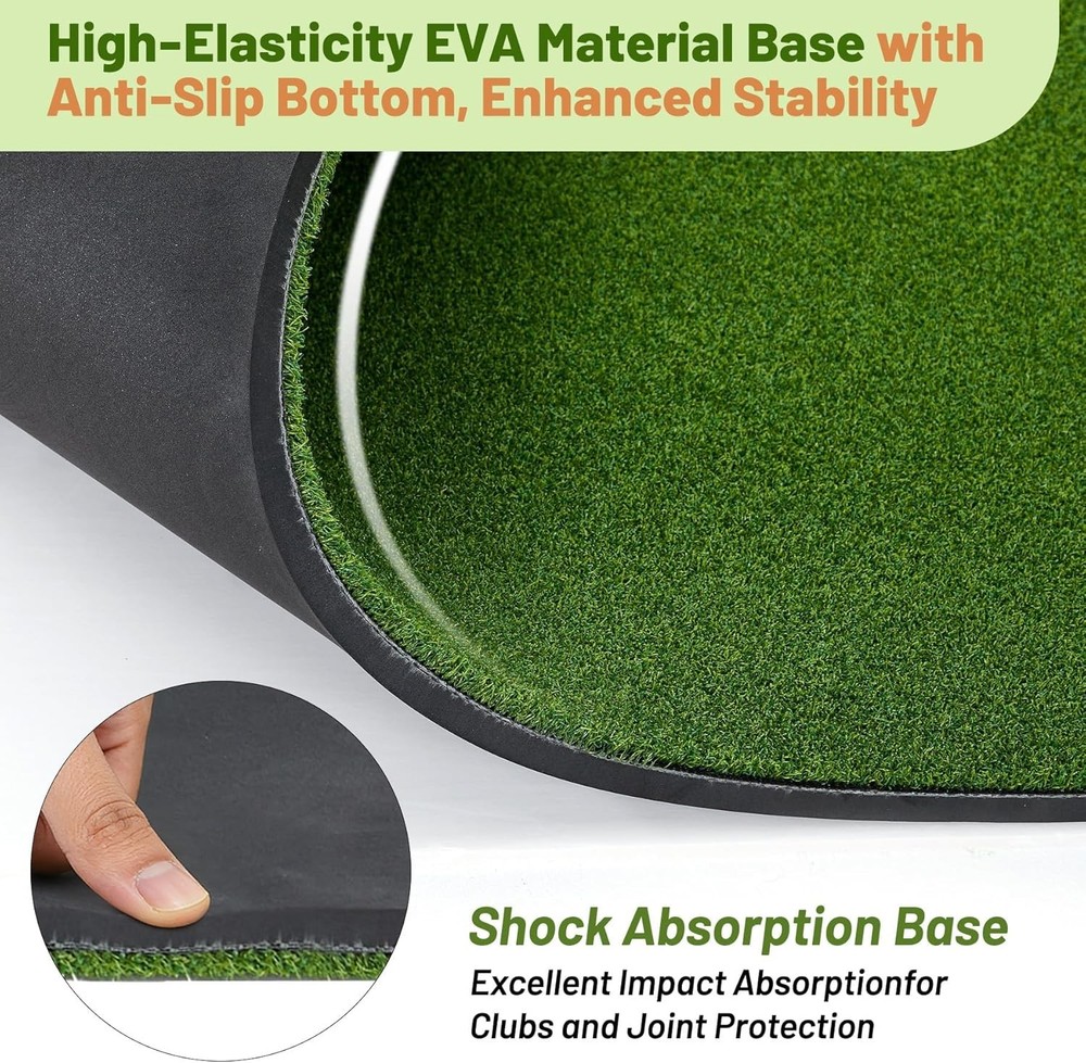 5x4ft Golf Hitting Mat,Portable Artificial Turf Practice Mat with Carry Strap
