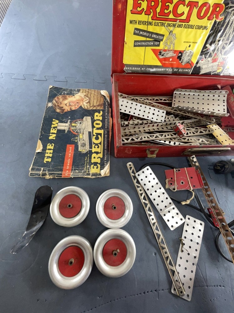 VINTAGE GILBERT NO. 6 1/2 ERECTOR SET w ORIGINAL BOX, 1950s